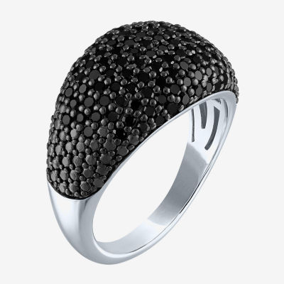 Diamond Addiction Womens 1 CT. T.W. Natural Black Sterling Silver Cocktail Ring