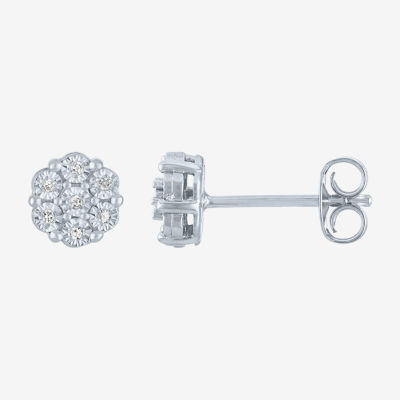 Diamond Blossom (G-H/I1-I2) Womens 1/7 CT. T.W. Lab Grown White Diamond Sterling Silver Earring Set