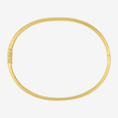 Diamond Addiction Womens 1/10 CT. T.W. Natural White Diamond 14K Gold Over Silver Sterling Silver Heart Bangle Bracelet