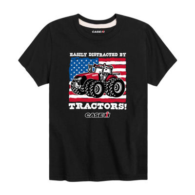 Little & Big Boys Americana Tractor Crew Neck Short Sleeve Graphic T-Shirt