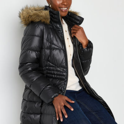 Gallery Womens Removable Hood Heavyweight Puffer Jacket