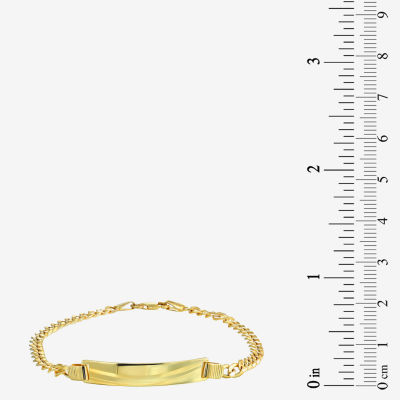 10K Gold 9 Inch Solid Casted Id Bracelet