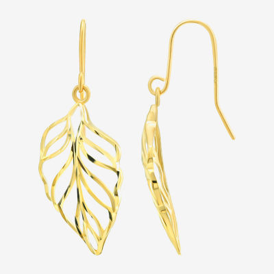 Womens 14K Gold Drop Earrings