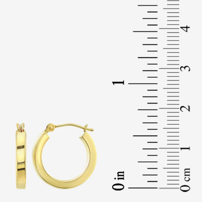 10K Gold Round Hoop Earrings