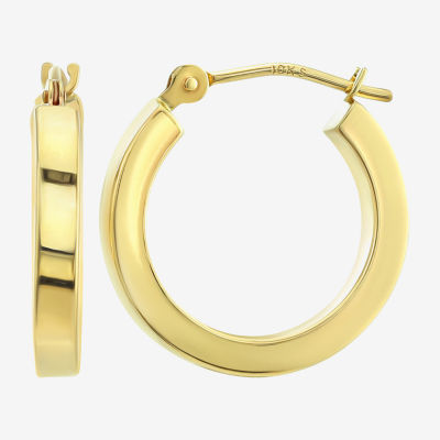 10K Gold Round Hoop Earrings