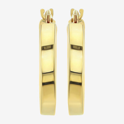10K Gold 16.5mm Round Hoop Earrings