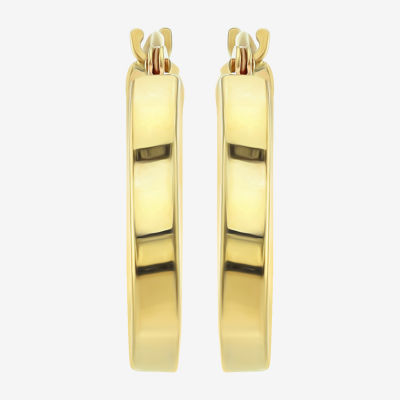 10K Gold Round Hoop Earrings