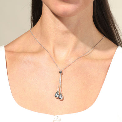 Womens Sterling Silver Y Necklace