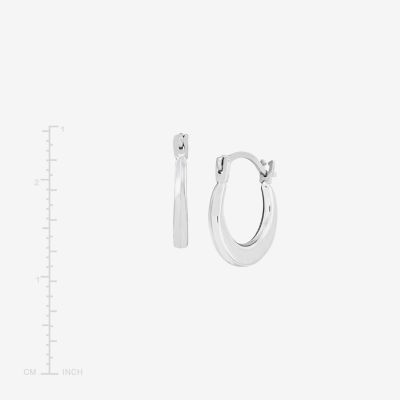 10K White Gold 10.5mm Hoop Earrings