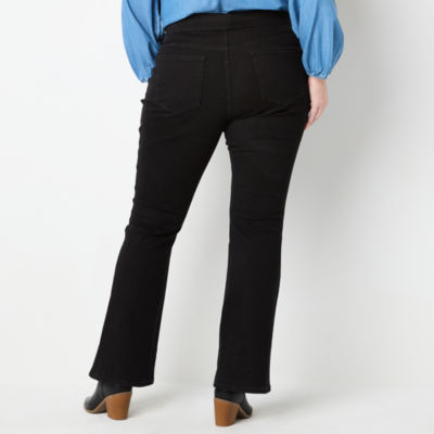 St. John's Bay-Plus Pull On Womens High Rise Bootcut Jean