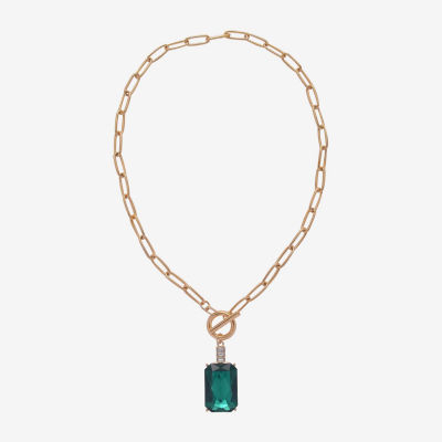 Mixit Gold Tone Womens 18 Inch Pendant Necklace