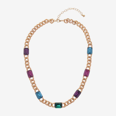 Mixit Gold Tone Womens 18 Inch Statement Necklace