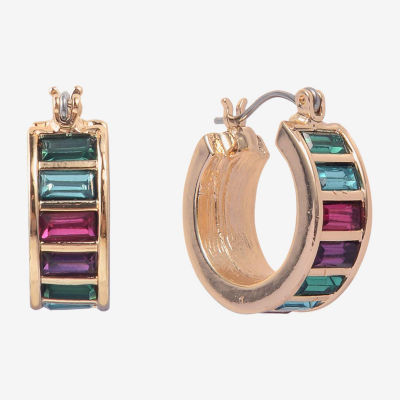 Mixit Gold Tone Womens 20mm Hoop Earrings