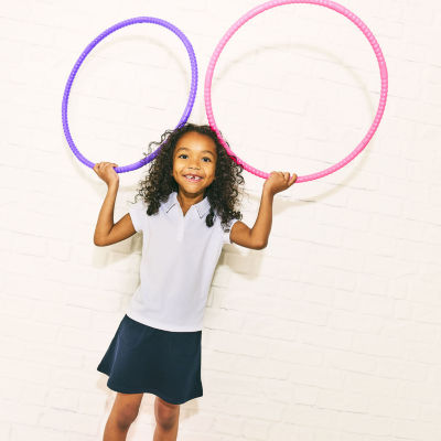 IZOD Little & Big Kid Girls Short Sleeve Cap Midi Shirt Dress