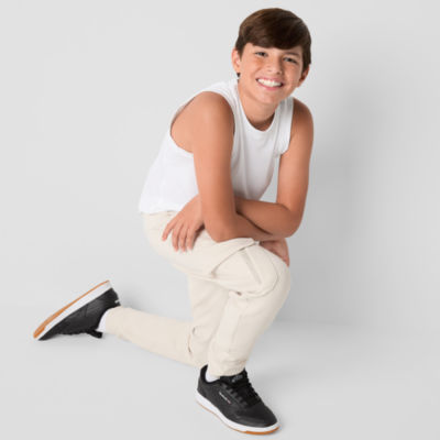 Xersion Double-Knit Boys Adjustable Waist Mid Rise Cuffed Active Cargo Pant