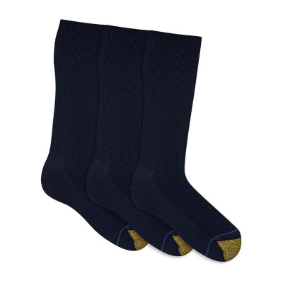 Gold Toe Metropolitan Dress Mens 3 Pair Big and Tall Crew Socks