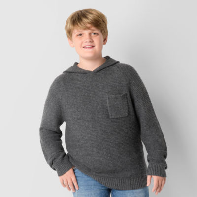 Thereabouts Little & Big Boys Hooded Long Sleeve Pullover Sweater