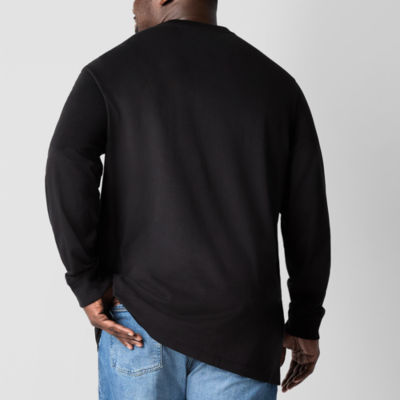 St. John's Bay Sueded Mens Crew Neck Long Sleeve Big and Tall T-Shirt