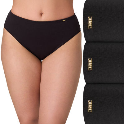 Bali Cotton Womens 3 Pack Multi-Pack High Cut Panty