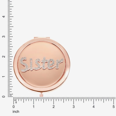 Monet Jewelry Rose Tone Sister Rose Tone Mirrored Compact Mirror