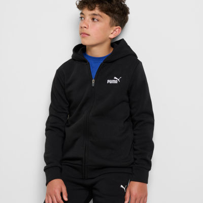 PUMA Big Kid Boys Long Sleeve Fleece Zipper Active Hoodie