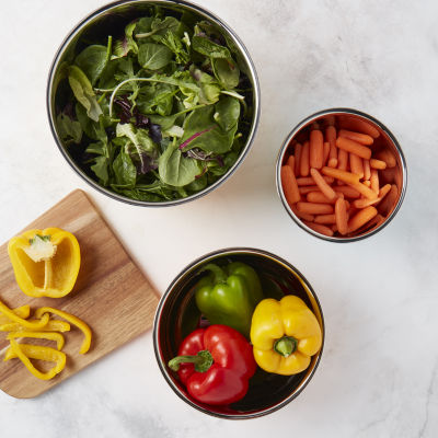 Infuse Stainless Steel 3-pc. Nesting Mixing Bowl Set