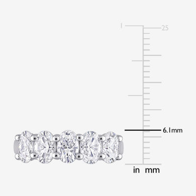 Womens 2MM 2 1/2 CT. T.W. Lab Created White Moissanite 10K White Gold Eternity Band