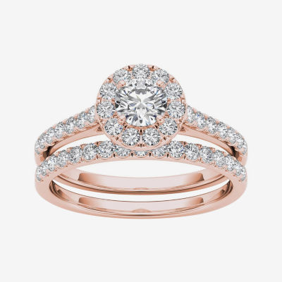 1 CT.T.W. Natural Diamond 10K Rose Gold Bridal Set