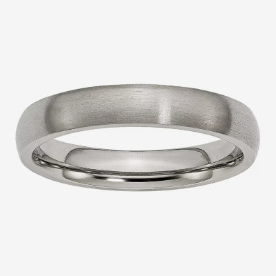 Mens 4mm Titanium Wedding Band