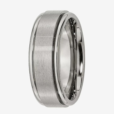 Mens 8mm Titanium Wedding Band