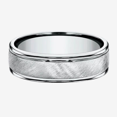 6MM 10K White Gold Wedding Band