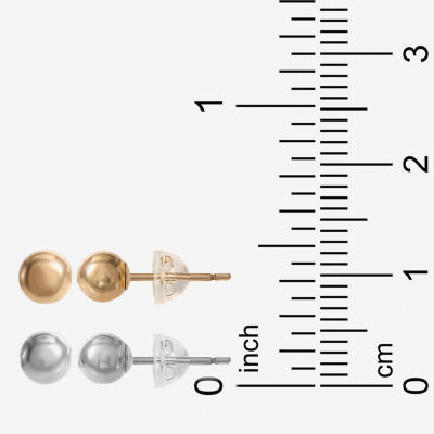 14K Gold Ball Earring Set