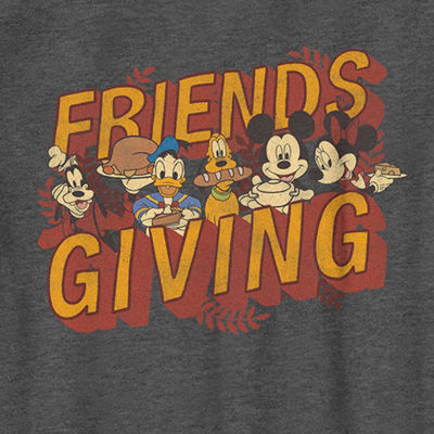 Disney Collection Little & Big Boys Crew Neck Short Sleeve Mickey and Friends Graphic T-Shirt