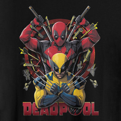 Mens Short Sleeve Deadpool & Wolverine Graphic T-Shirt