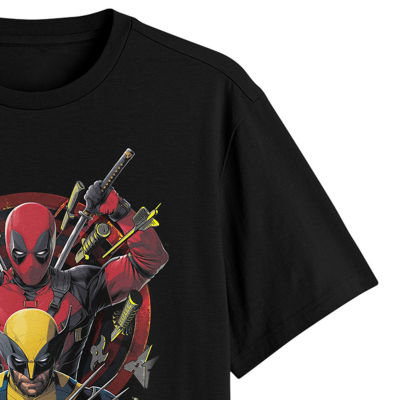 Mens Short Sleeve Deadpool & Wolverine Graphic T-Shirt