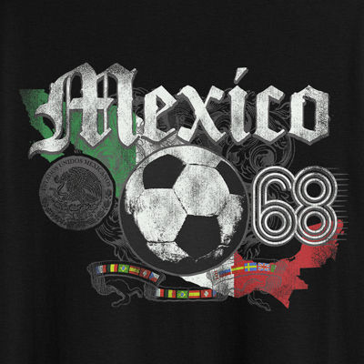 Mens Short Sleeve Mexico Soccer Graphic T-Shirt