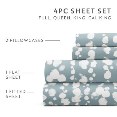 Casual Comfort Cloud Burst Patterned Sheet Set