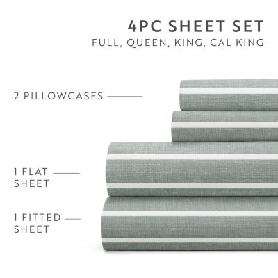 Casual Comfort Distressed Awning Patterned Sheet Set