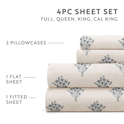 Casual Comfort Floral Bouquet Patterned Sheet Set