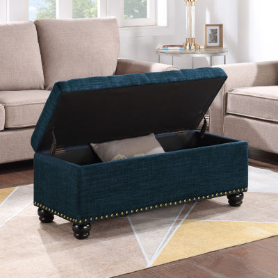 9th Avenue Tufted Storage Nailhead Trim Bench