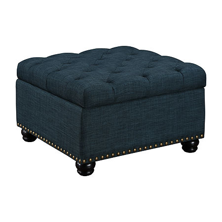 Herald Storage Ottoman, One Size, Blue