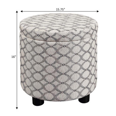 Designs4Comfort Round Storage Ottoman