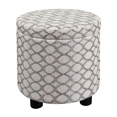 Designs4Comfort Round Storage Ottoman