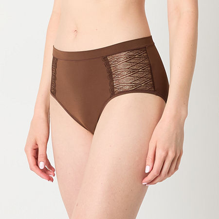 Ambrielle Supersoft Brief Panty, Small, Brown