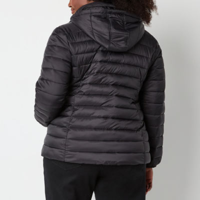 St. John's Bay Womens Plus Adaptive Midweight Puffer Jacket