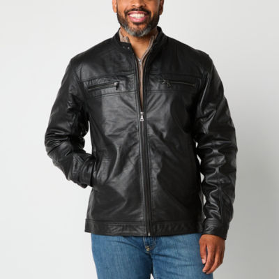 Victory Racing Mens Big and Tall Leather Midweight Jacket Dulles Town Center