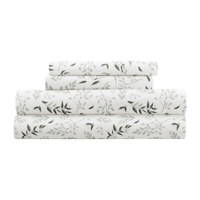 Casual Comfort Tossed Foliage Patterned Sheet Set