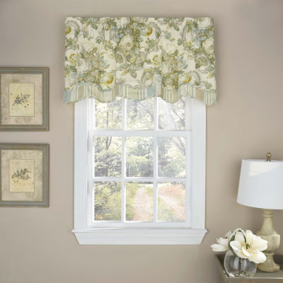 Waverly Spring Bling Rod Pocket Scallop Valance