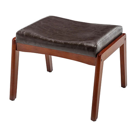 Natalie Ottoman Stool, One Size, Brown