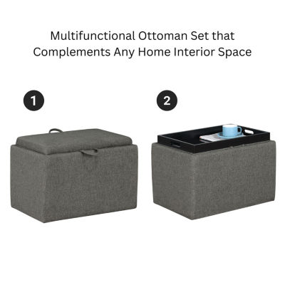 Design2Comfort Storage Ottoman